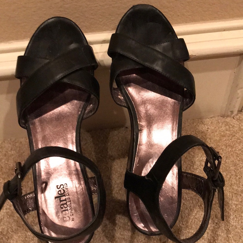 Charles David  leather platform women’s shoes